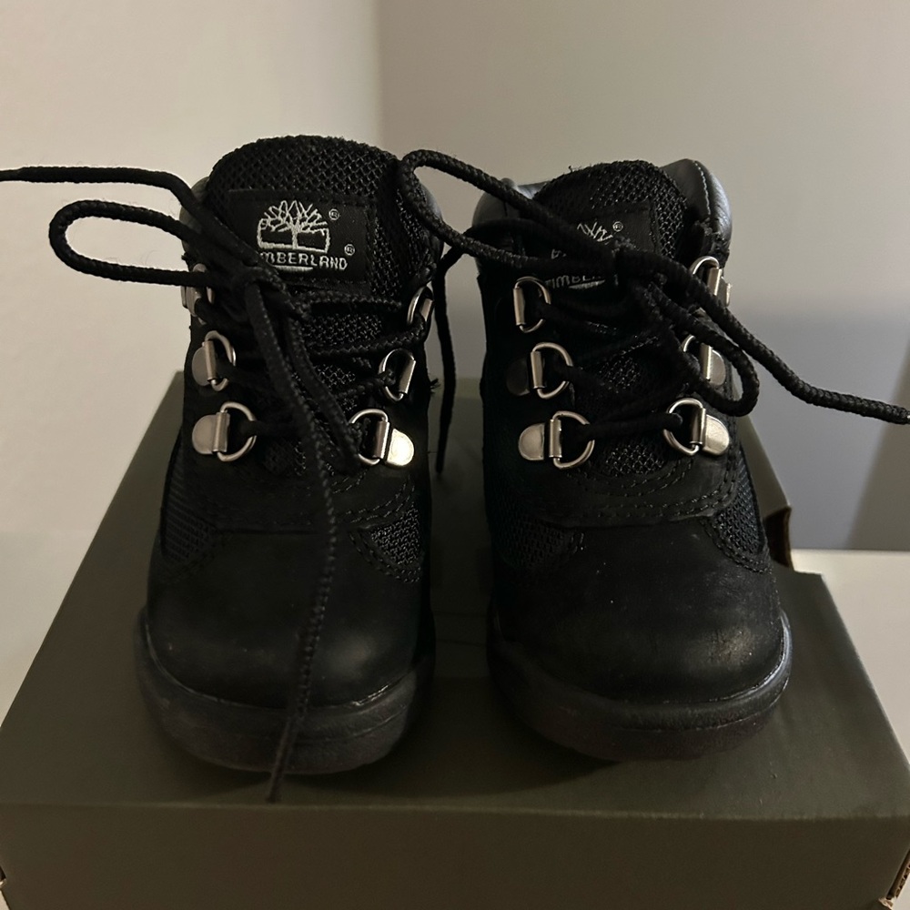 Timberland Kids Black Lace-Up Boots